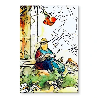 Tableau sur verre acrylique Zamart - Kandinsky rencontre le Pérou 