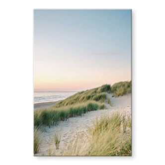 Tableau sur verre acrylique Dunes de la côte hollandaise - Zwart 