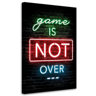Leinwandbild, Inschrift für Spieler Neonspiele 