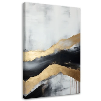 Canvas Schilderij, Gouden abstractie 