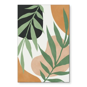 Wanddecoratie Groene takken in de jungle - Costa - Alu-Dibond 