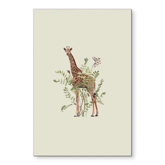 Wandbild Florale Giraffe - Frida Floral Studio - Alu-Dibond 