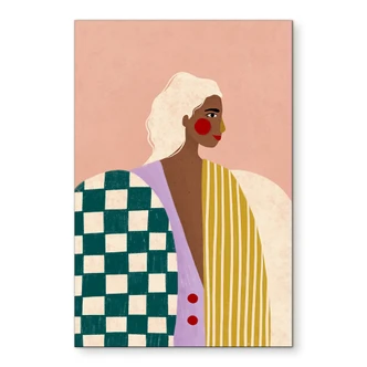 Wandbild Frau in Mustern: Eine moderne Ikone - Müller - Alu-Dibond 