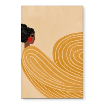 Wandbild Frau mit gelbem Wirbel - Alu-Dibond - Müller 