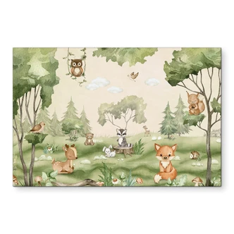 Wanddecoratie Zoete dieren in het hart van het bos - Oliver Robins - Alu-Dibond Wanddecoratie Zoete dieren in het hart van het bos - Oliver Robins - Alu-Dibond