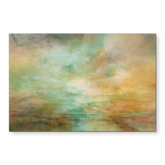 Tableaux turquoise et or en bord de mer - Schmucker - Alu-Dibond 