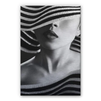 Alu-Dibond mit Silbereffekt Belokonov - Gestreift Alu-Dibond mit Silbereffekt Belokonov - Gestreift