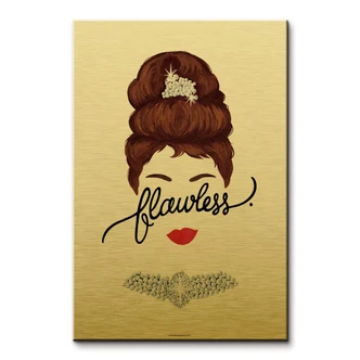 Dibond Schilderij met goud effect Tohmé - Flawless Audrey 