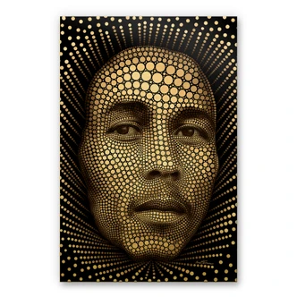 Alu-Dibond Goudeffect - Heine - Bob Marley 