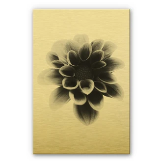 Dibond Schilderij met goud effect Grønkjær - Dahlia 