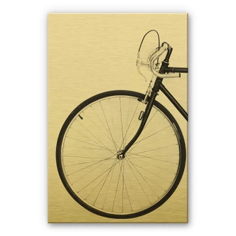 Alu-dibond goud effect Sisi & Seb - Bicycle 