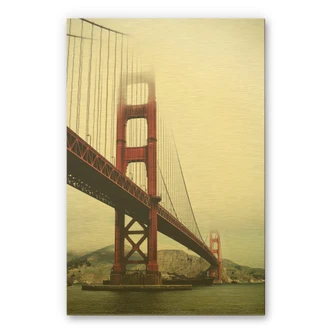 Alu-Dibond-Goldeffekt - The Golden Gate Bridge 02 