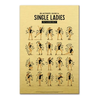 Alu-Dibond goud effect Tohmé - Single Ladies 