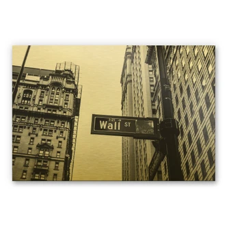 Alu-Dibond Goudeffect - Wall Street 02 