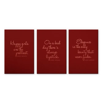 Alu-Dibond Kopereffect Audrey Hepburn Quotes 