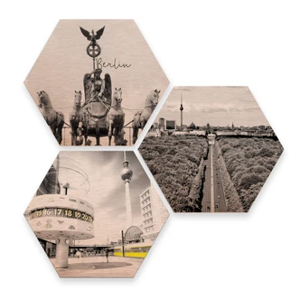 Hexagon alu-dibond koper effect - Berlijn Hexagon alu-dibond koper effect - Berlijn