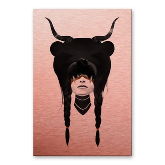 Dibond Schilderij met koper effect Ireland - Bear Warrior 