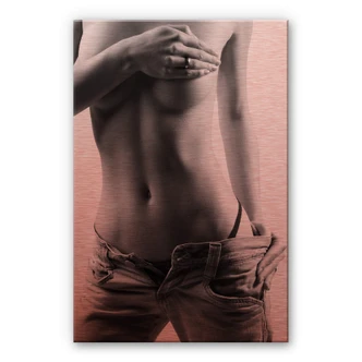 Alu-Dibond-Kupfereffekt - Weibliche Verführung Alu-Dibond-Kupfereffekt - Weibliche Verführung