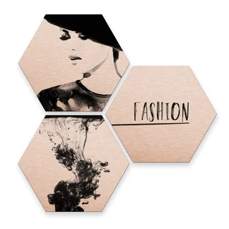 Hexagon alu-dibond koper effect - Mode Hexagon alu-dibond koper effect - Mode