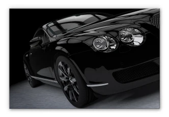 Alu-Dibond Bild Metallic Car Black 02 Alu-Dibond Bild Metallic Car Black 02