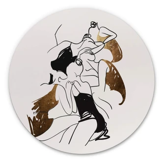 Wandcirkel Kubistika - Ballerina's 