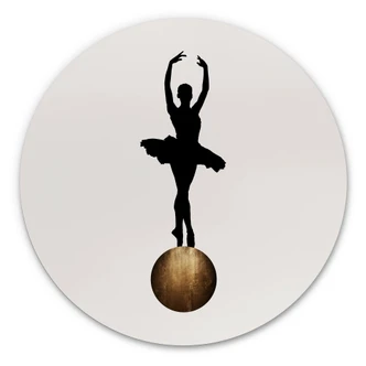 Alu-Dibond Kubistika - Prima Ballerina - Rund 