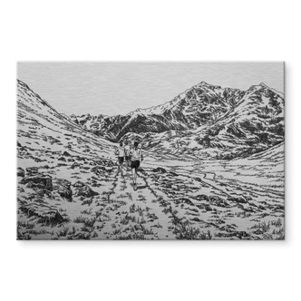 Tableau en alu-Dibond effet argenté Sparshott - Le sentier de randonnée 