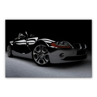 Alu-Dibond Bild Black Car 