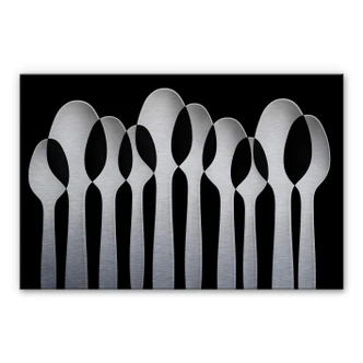 Alu-Dibond zilver Hammer - Spoon Forest 