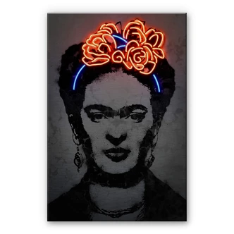 Alu-Dibond zilver effect Mielu - Frida 