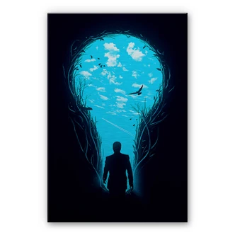 Dibond Schilderij met zilver effect  Nicebleed - Bright Side 