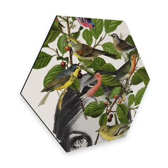 Hexagon - Alu-Dibond Frida Floral Studio - Twiggy Eye 
