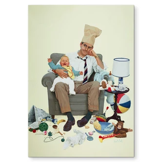 Wandbild Kurt Ard - Wo bleibt Mama denn (1960) - Alu-Dibond 