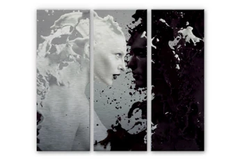 Alu-Dibond Bild Milk & Coffee (3-teilig) 