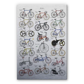 Alu-Dibond Sparshott - zilver effect - Fietsen 