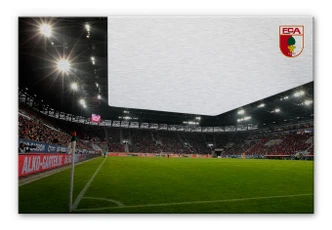Alu-Dibond Bild FC Augsburg Stadion Eckfahne 