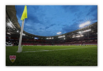 Alu-Dibond Bild VfB Stuttgart Arena Nacht 