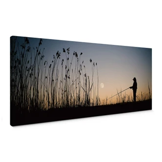 Angler in the moonlight Canvas print Angler in the moonlight Canvas print