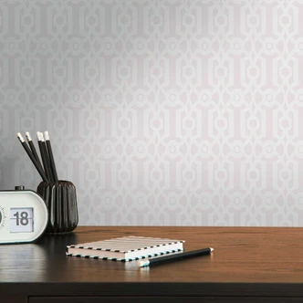 retro wallpaper in graphic style cream grey - vintage non-woven wallpaper geometric 