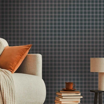 Papier peint intissé carreaux rétro marron gris - papier peint moderne à carreaux - papier peint vintage à motifs Papier peint intissé carreaux rétro marron gris - papier peint moderne à carreaux - papier peint vintage à motifs