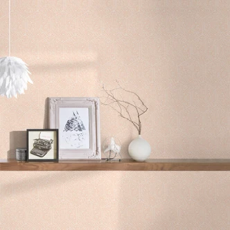 Architects Paper Di Seta Papier peint textile Papier peint géométrique - Rosé, Orange Architects Paper Di Seta Papier peint textile Papier peint géométrique - Rosé, Orange