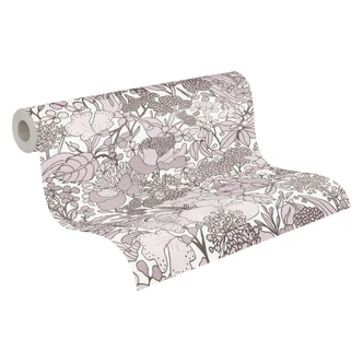 Architects Paper Vliestapete Floral Impression Blumentapete floral creme, braun, weiß, beige 