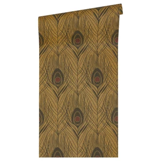 Architects Paper Papier Peint Design Absolutely Chic Floral Marron Jaune Noir  