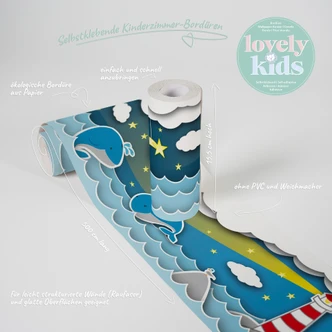 Bordo autoadesivo - Lovely Kids in mare 