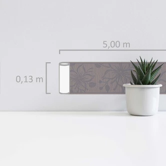 A.S. Création Bordüre Only Borders mit Blumen braun, grau A.S. Création Bordüre Only Borders mit Blumen braun, grau