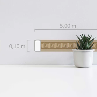 A.S. Création selbstklebende Bordüre Only Borders Mäander braun, metallic 