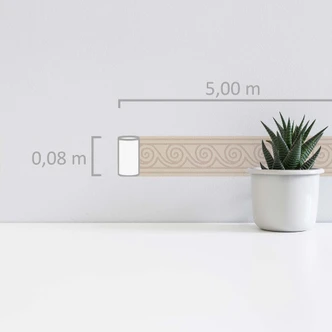 A.S. Création selbstklebende Bordüre Only Borders mit Wellen Muster beige, creme 