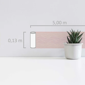 A.S. Création selbstklebende Bordüre Only Borders mit Wellen Muster rosa 