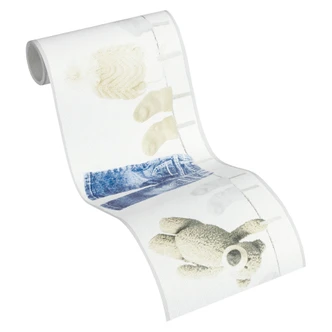 A.S. Création Little Stars Papier peint enfant - Bleu, Crème 