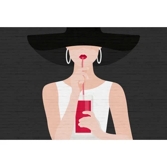 Livingwalls papier peint photo ARTist Audrey beige, rouge 